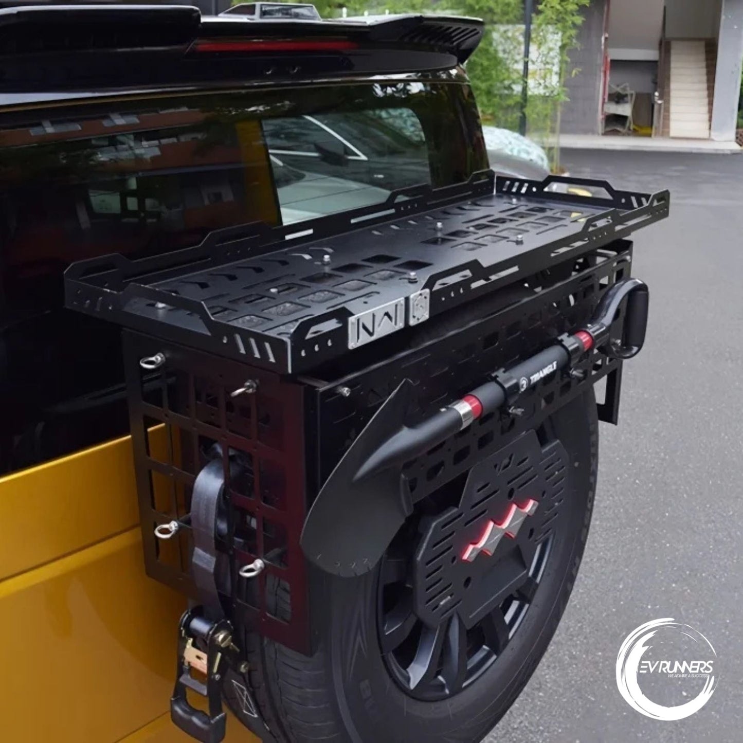 BYD Leopard 5 Rear Spare Tire Mount Rack – Aluminum Alloy Tailgate Expansion Platform