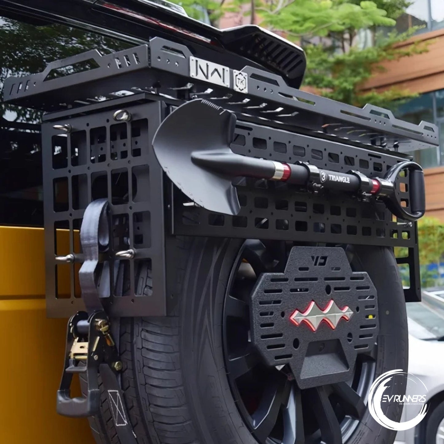 BYD Leopard 5 Rear Spare Tire Mount Rack – Aluminum Alloy Tailgate Expansion Platform