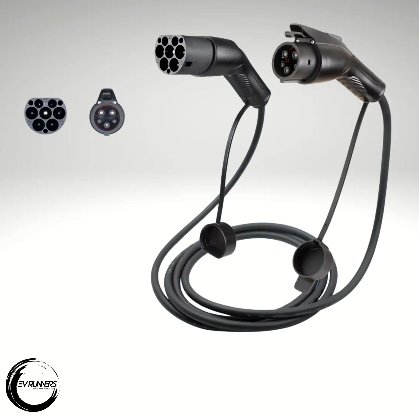 Ladekabel for elbiler type 1 til type 2 | J1772-plugg | 16A/32A | 3M–3,5M ledning
