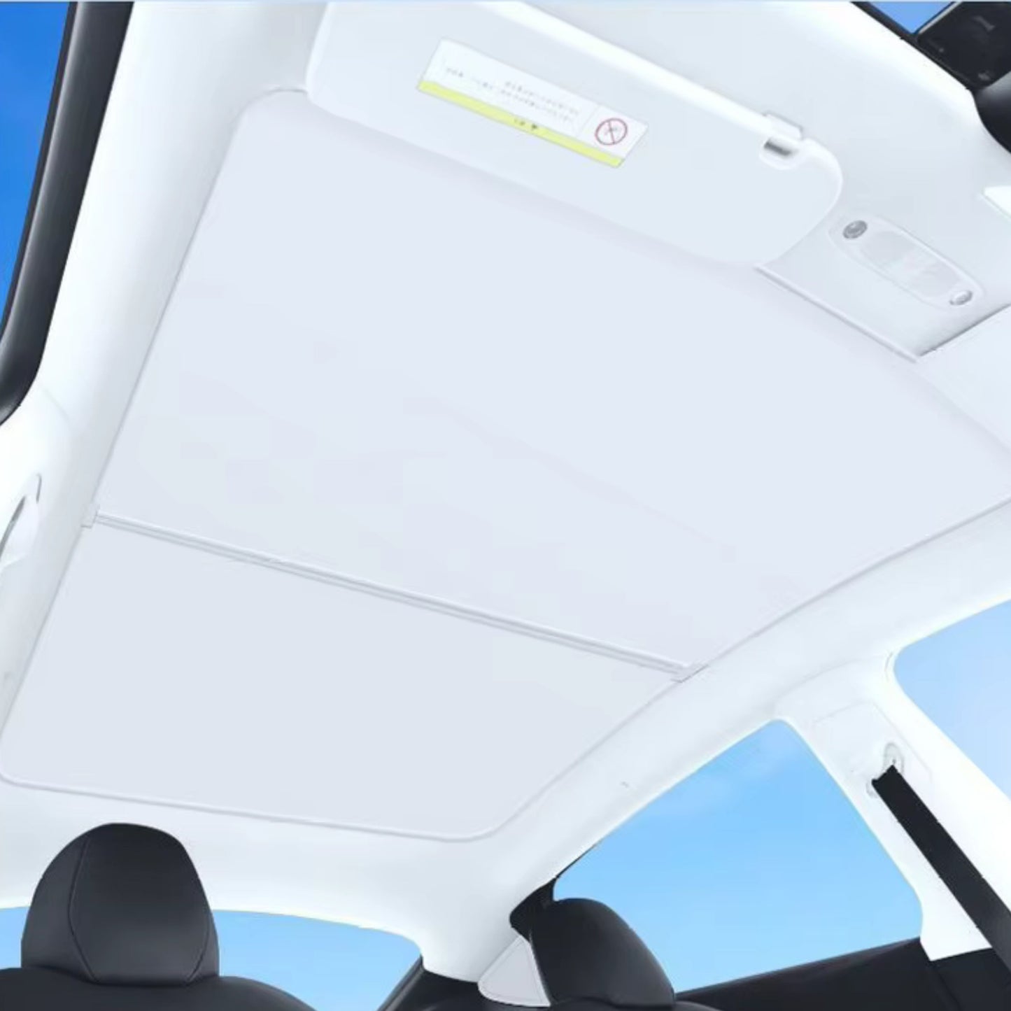 Tesla Model 3 (Highland 2024) og Model Y soltak | UV-deksler til glasstak foran og bak med spenne-isduk