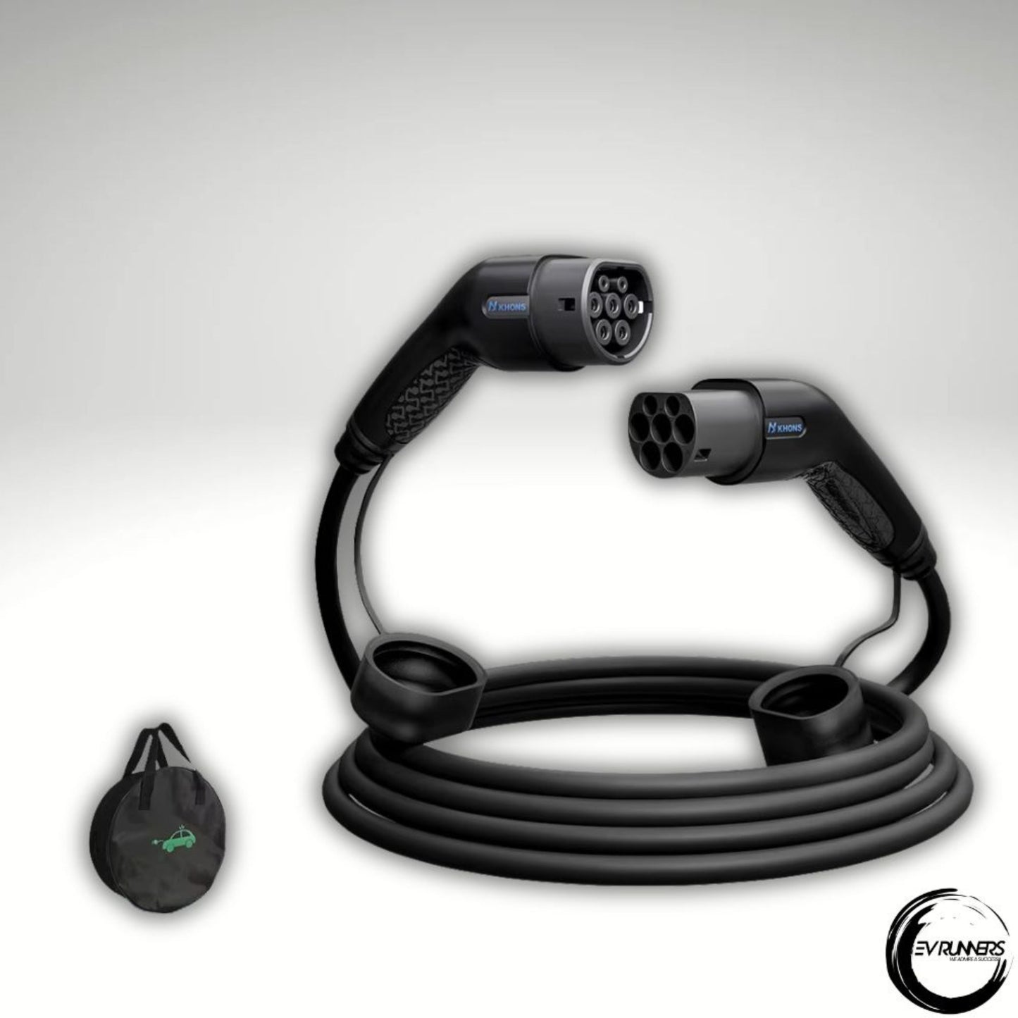 7 kW ladekabel for elbiler type 2 til type 2 – 5 m, 32 A, IP65-klassifisert